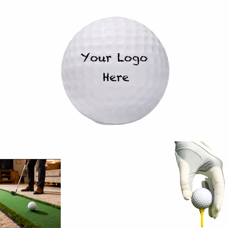 Two-Layer Putter Practice Ball With Customizable Logo