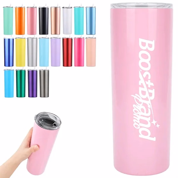 Custom 20 oz Double Wall Stainless Steel Travel Mug — Thermal Insulated Beverage Gift