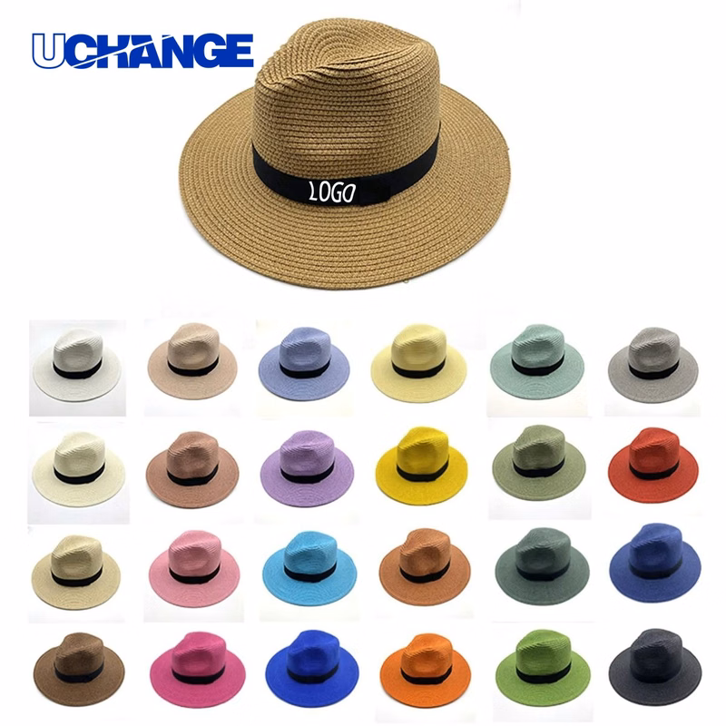 Beach Panama Hats Paper Women Men Straw for Beach and Summer Use