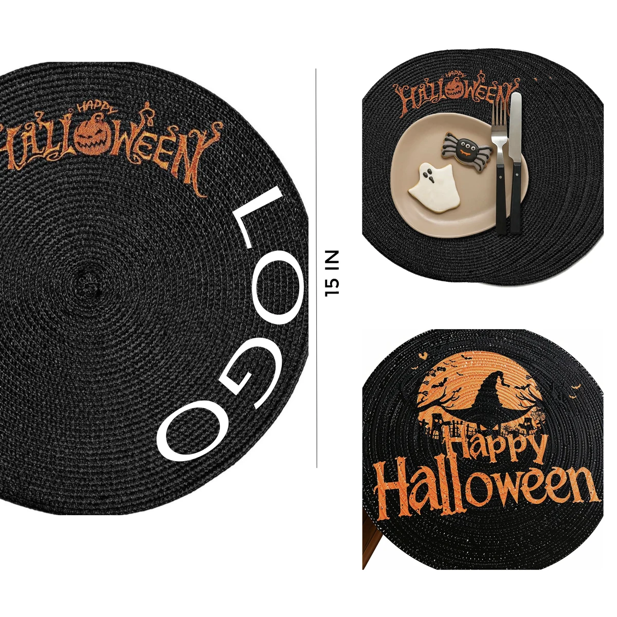 MOQ 50 PCS Durable Halloween Table Mat 1