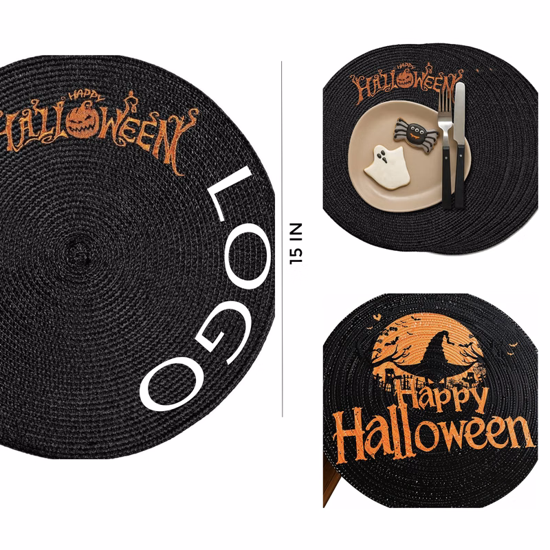 MOQ 50 PCS Durable Halloween Table Mat