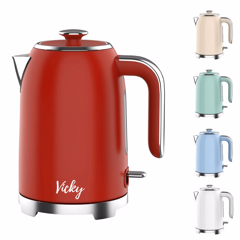 1.7L Stainless Steel Retro Electric Kettle