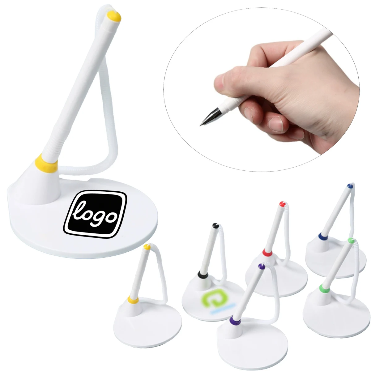 Desktop Pen With Holder Desk Mounted? Anti Loss Base 1
