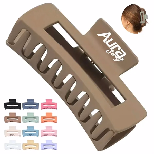 Custom Large Matte Hair Claw Clip with Strong Hold — Everyday Fashion Accessory