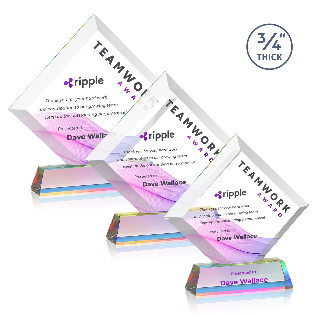 Belaire VividPrint™ Award on Newhaven Base - Prismatic 1