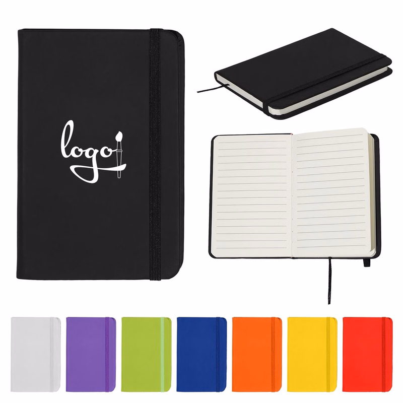 A6 PU Hardcover Notebook with Elastic Band