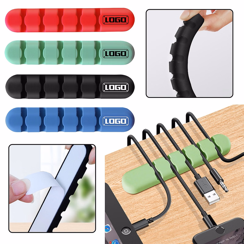 USB Cable Clips Silicone Desktop Cable Organizer