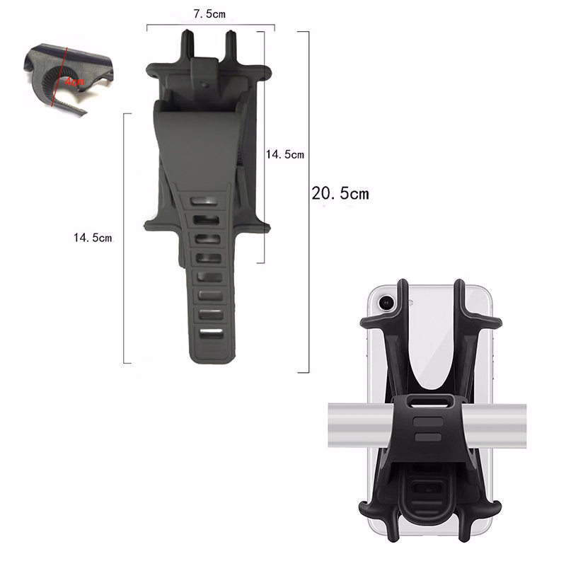 Adjustable Silicone Mountain Bike Phone Holder