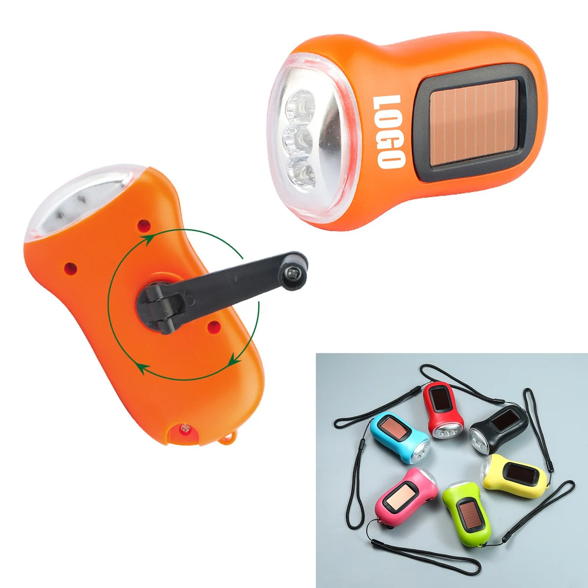 LED Mini Rechargeable Solar Powered Flashlight 1