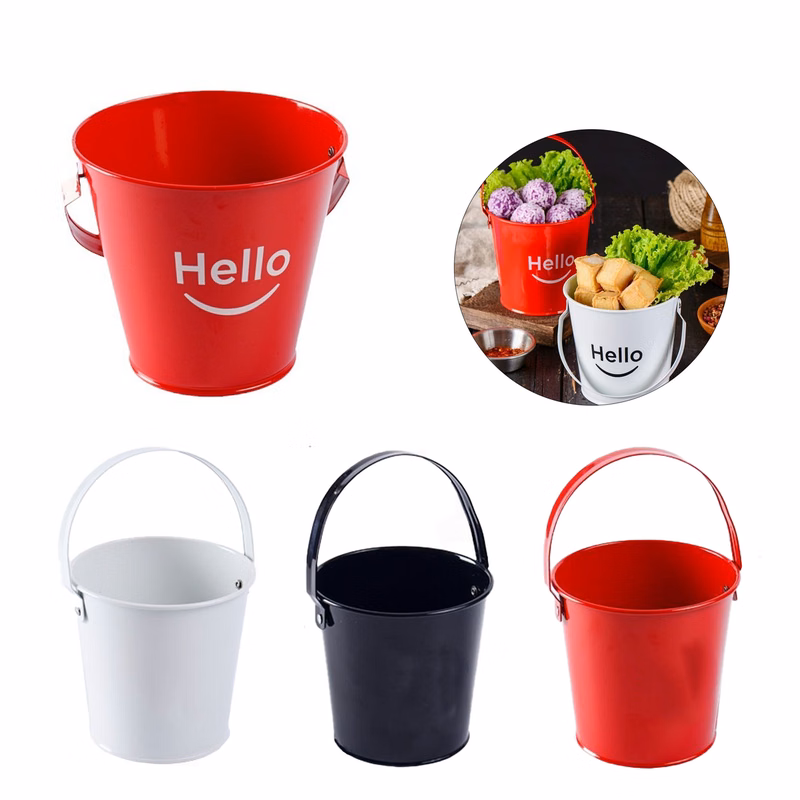 French Fries Snack Stainless Steel Bucket