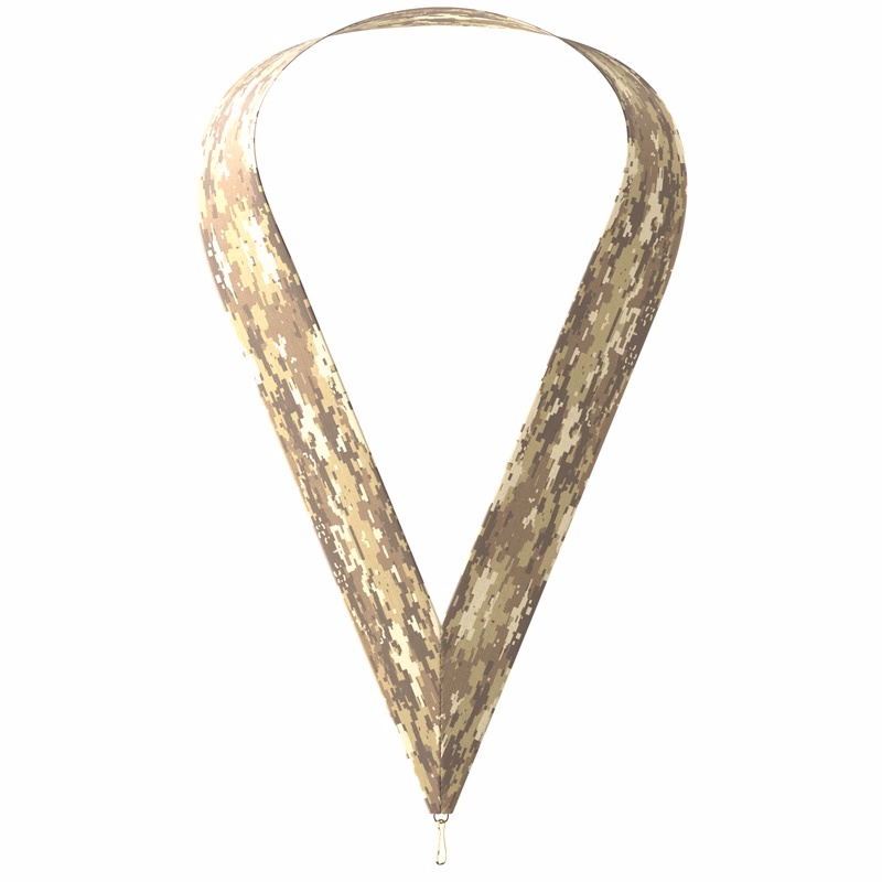 1-1/2" x 34" Sublimated Desert Camo Neckband w/ Quick Clip