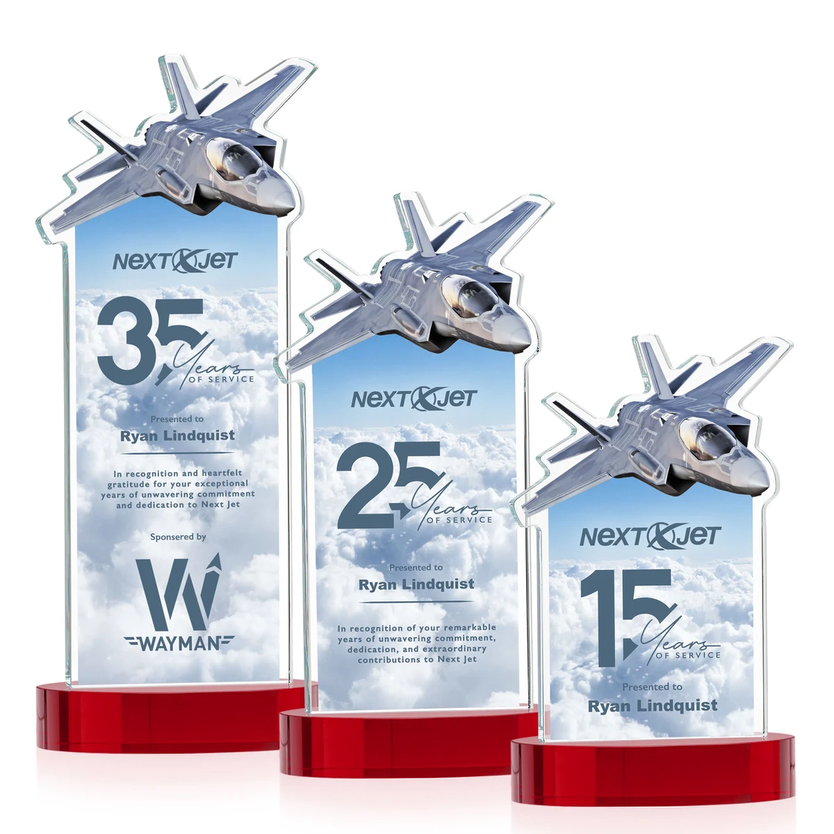 Top Gun VividPrint™ Award on Alberton Base - Red 1