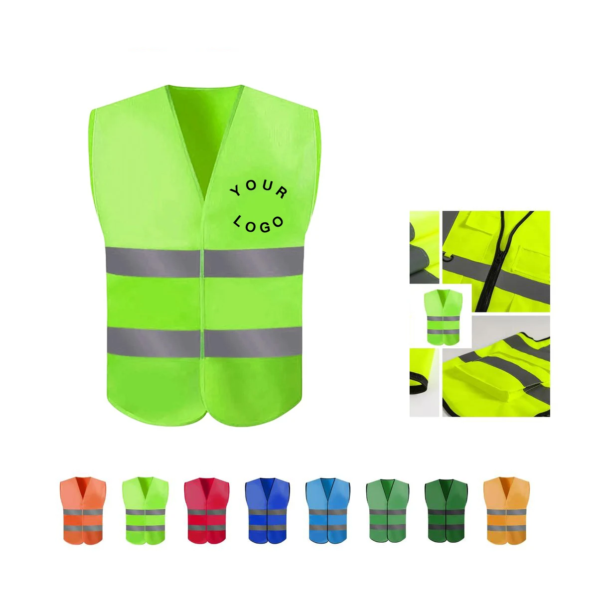 Breathable High Visibility Vest with Strips 1