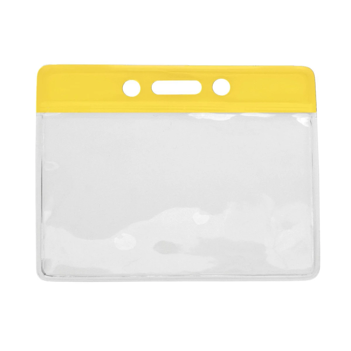 Vinyl Horizontal Top Load Badge Holder(3.69"x 3.25")(Yellow) 1