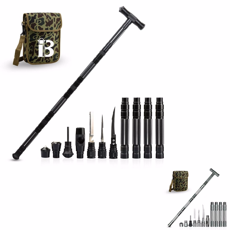 Multi Function Folding Hiking Pole w/ Survival Tools