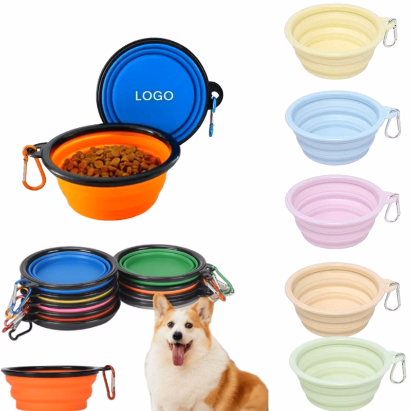 Food Grade BPA Free Custom Collapsible Silicone Pet Bowl