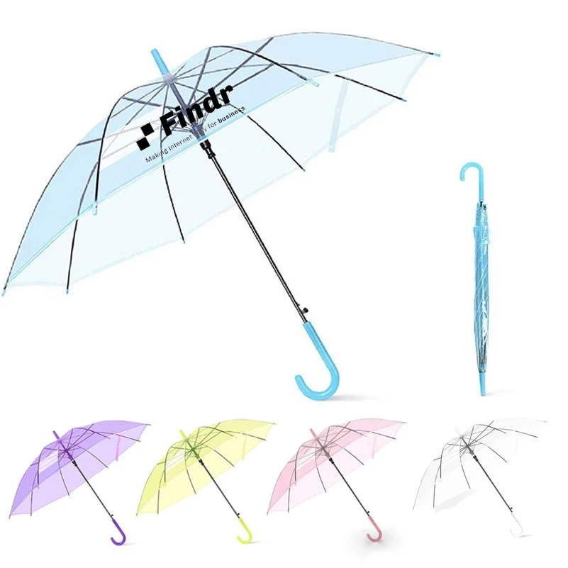 Clear Auto Open Stick Umbrella 1