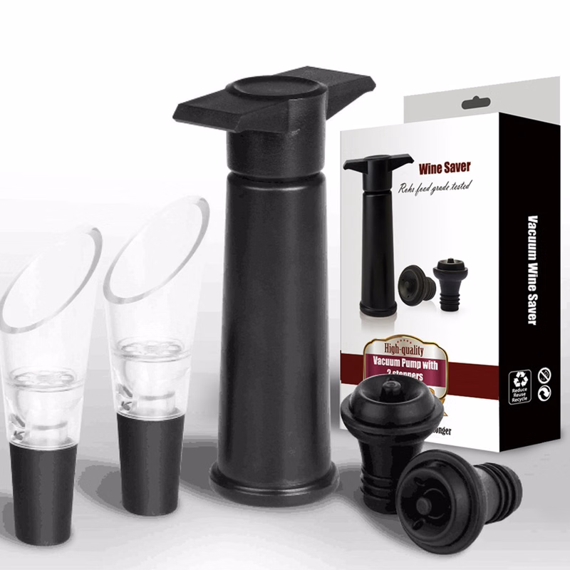 Wine Gift Set with Saver Pump Bottle Stoppers