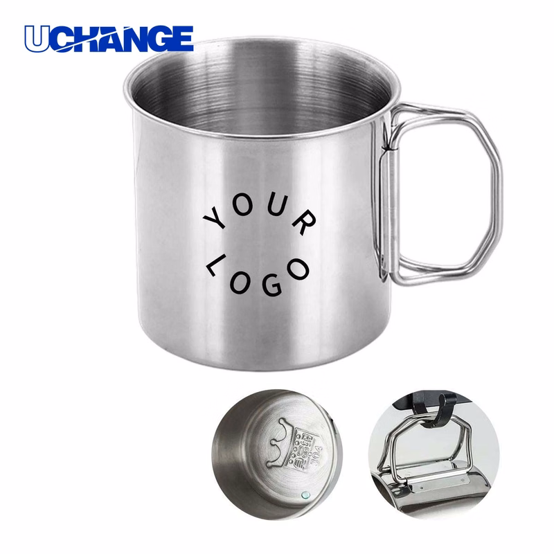 Stainless Steel Camping Cup 12 oz Collapsible Design