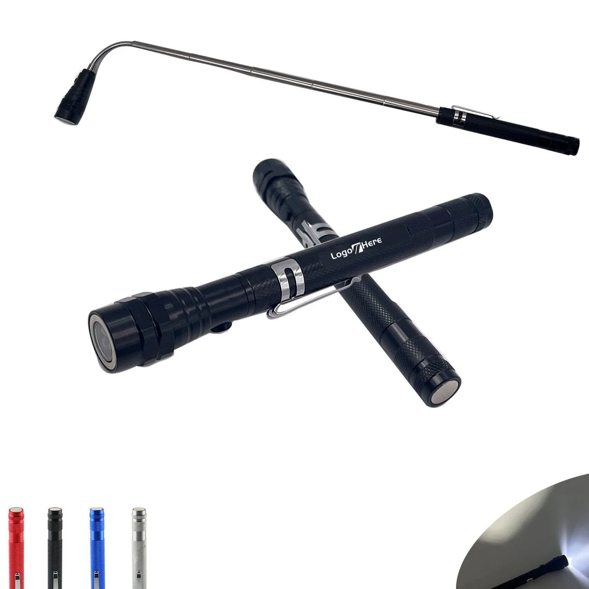 Telescopic Magnetic Pocket LED Work Flashlight 1