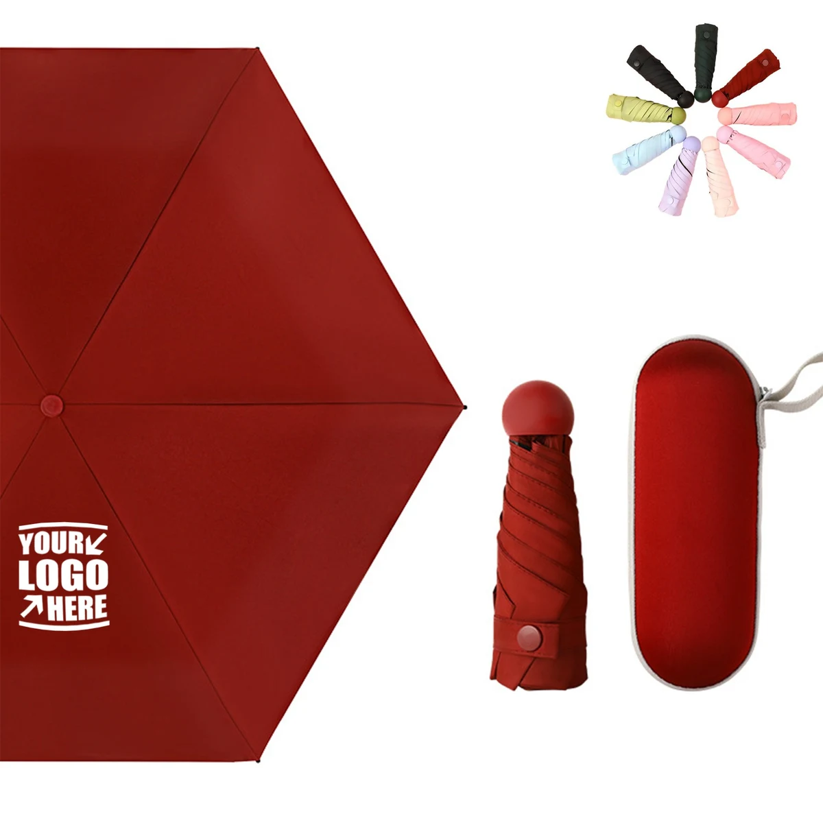 Mini Folding Travel Sun Umbrella 1