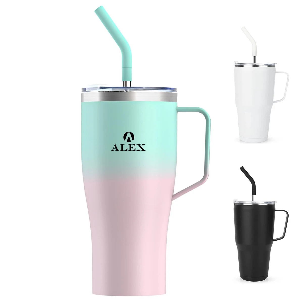 30 oz Stainless Steel Vacuum Thermal Cup with Handle 1