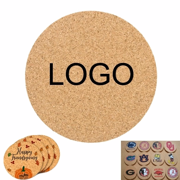 Round Cork Coasters - 3.5"