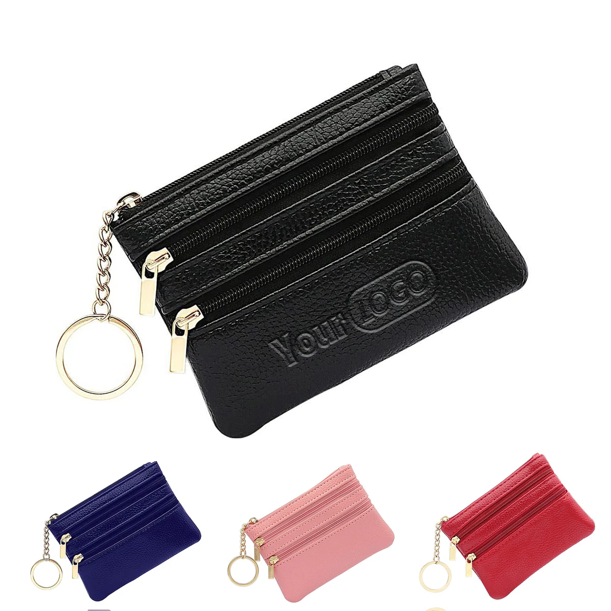 pu RFID anti-theft brush mini wallet 1