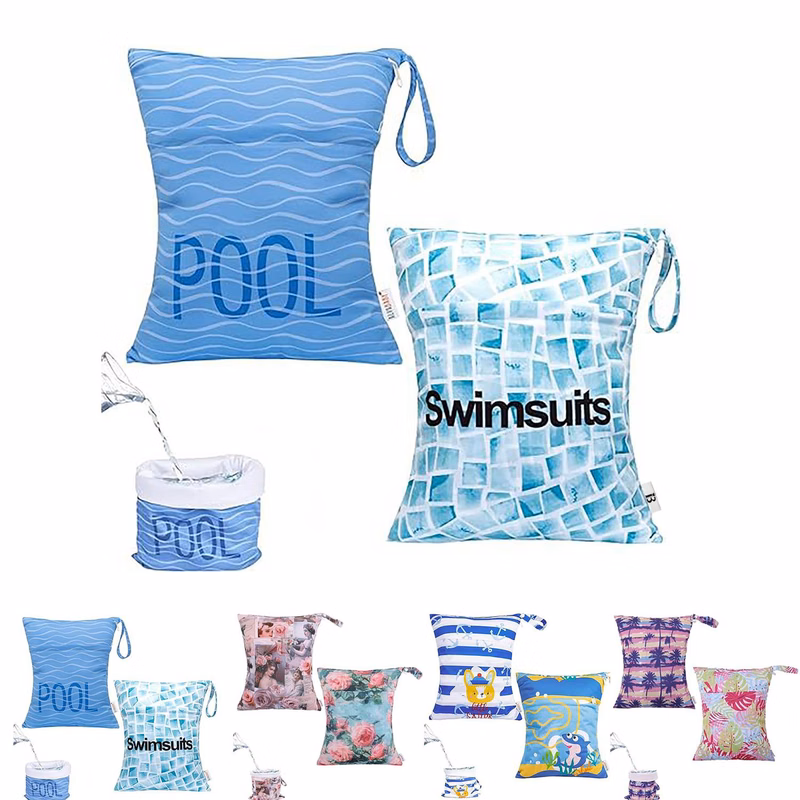 2-Pack Reusable Premium Waterproof Wet & Dry Bags