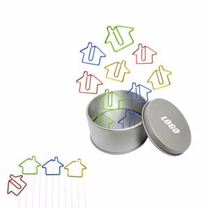 House Shaped Stylish In Tin Box For Organization