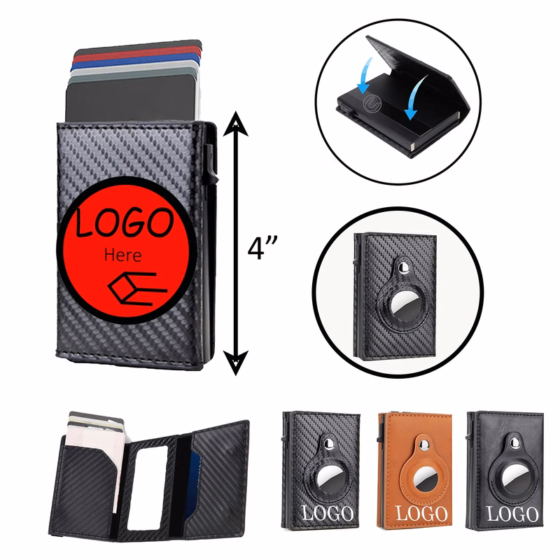 Carbon Fiber Id Credit Card Holder Women Wallet