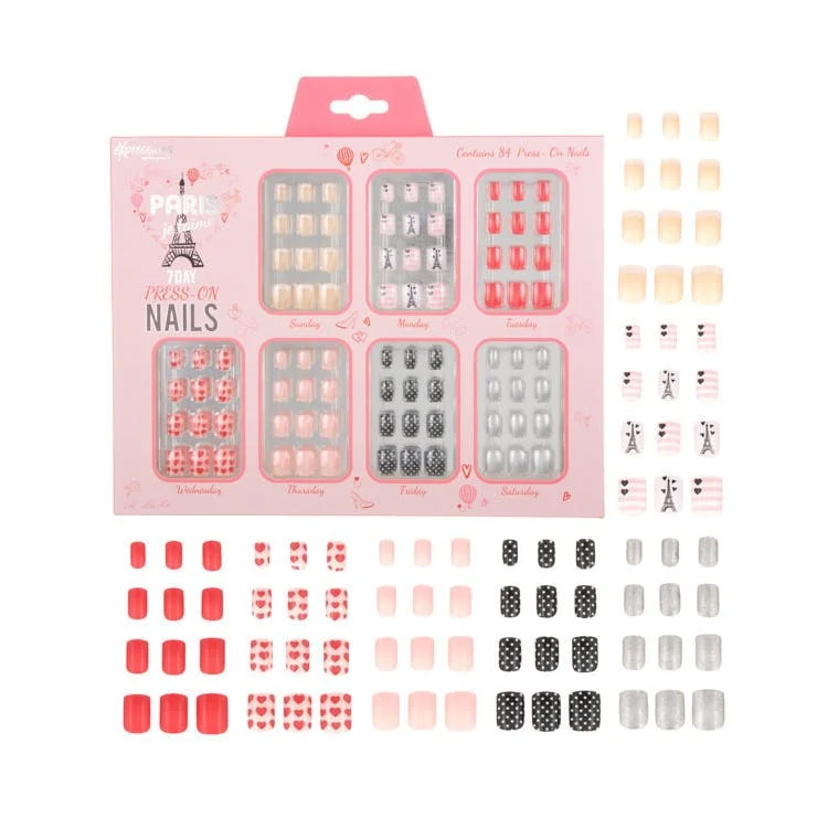 Press-On Nails Manicure Collection - 84 Pieces Paris 1