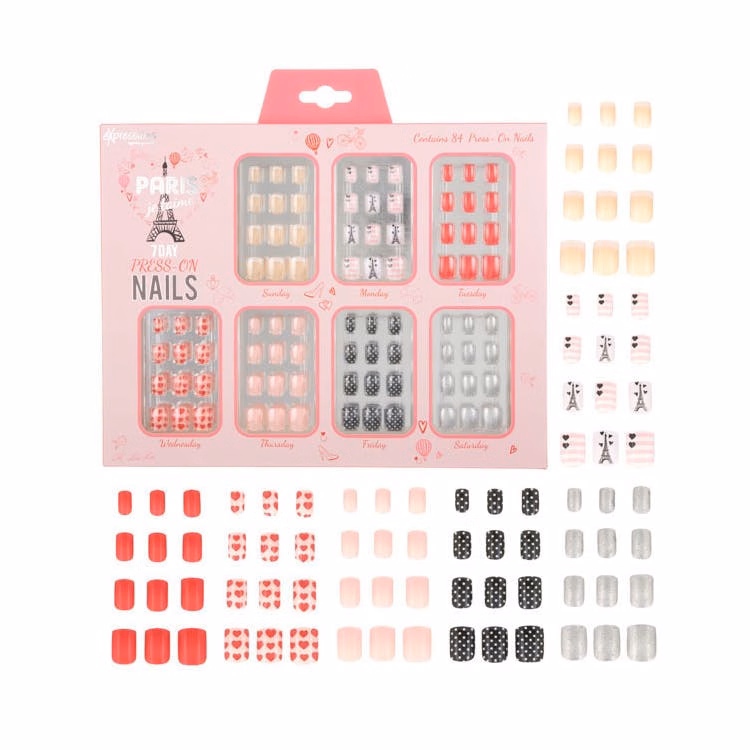 Press-On Nails Manicure Collection - 84 Pieces Paris