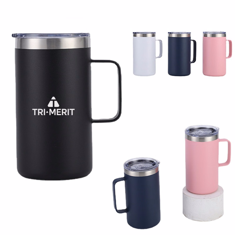 20Oz. Stainless Steel Travel Mug with Handle