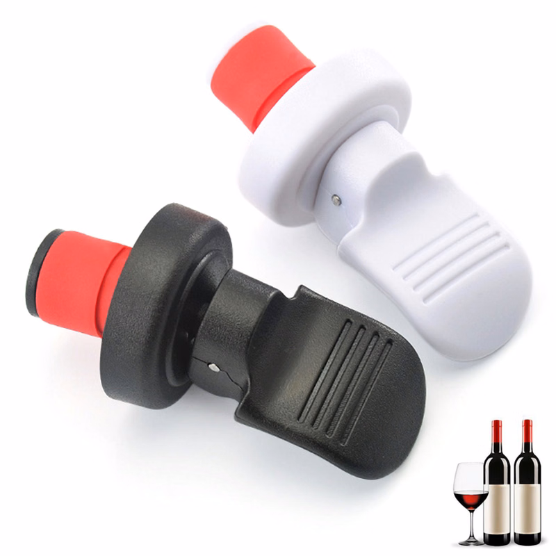 Plastic Wine Bottle Press Vacuum Stoppers