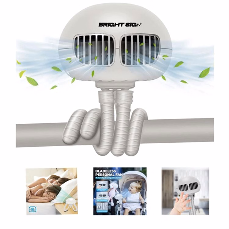 4000mAh Octopus Tripod Bladeless Stroller Fan