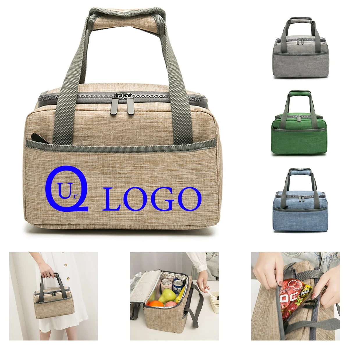 Portable Thermal Insulation Bag W/Two-Way Zippers 1