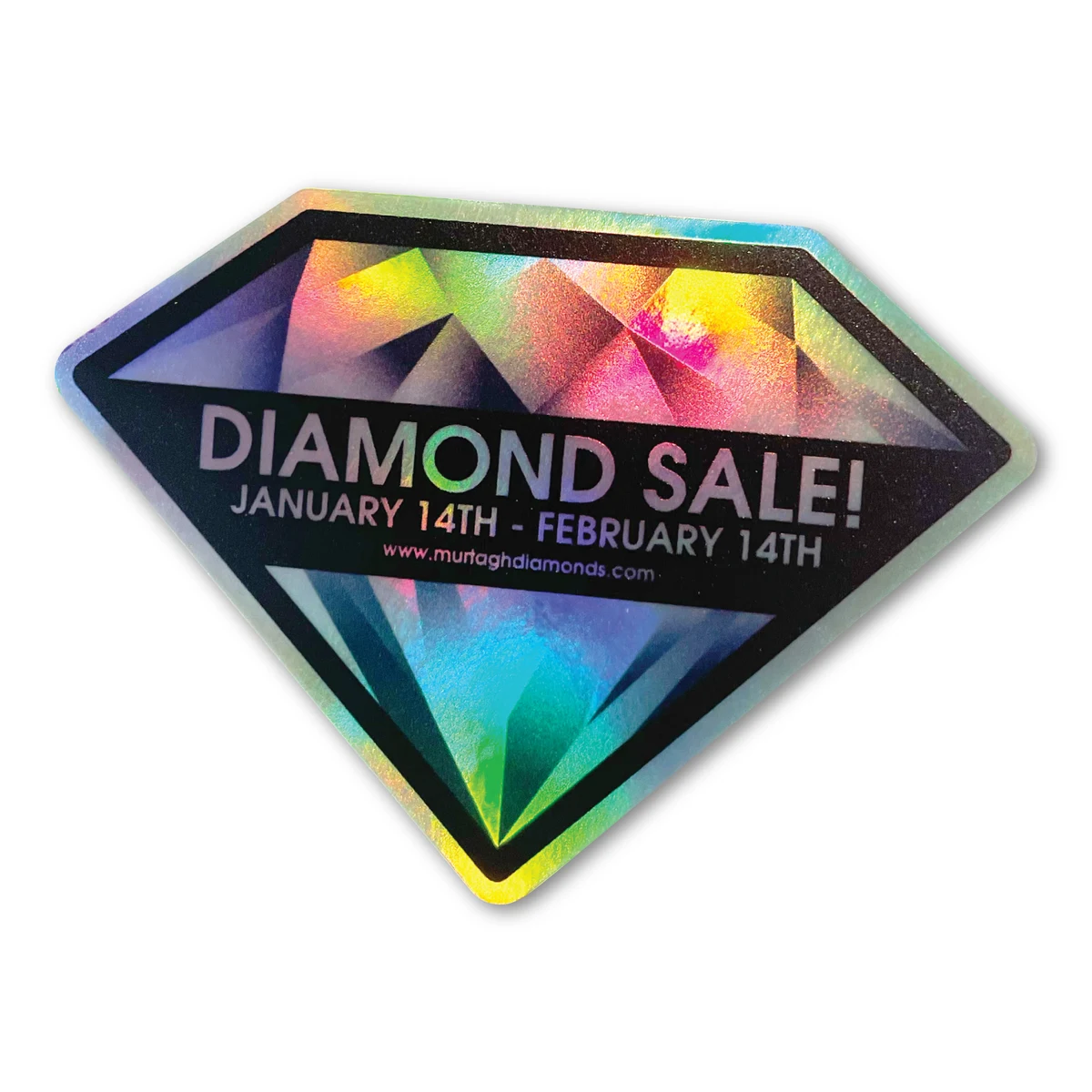 Rainbow Holographic Custom Decal - 50 - 60 Square Inch 1