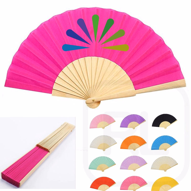 Full-color Folding Bamboo Paper Hand Fan