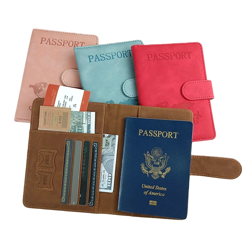PU Leather RFID-Blocking Passport Holder W/ Magnetic Closure 1