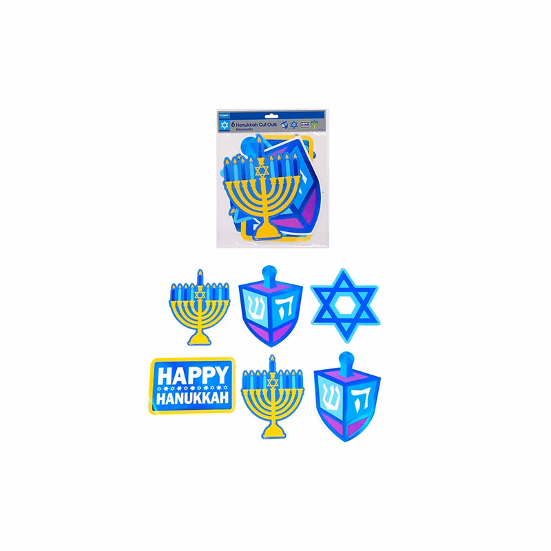 Hanukkah Paper Cutouts - 10"