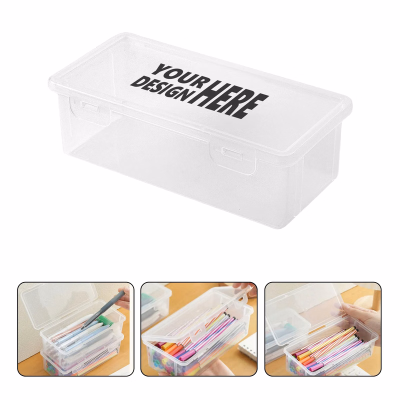 Clear Large-Capacity Stationery Storage Box