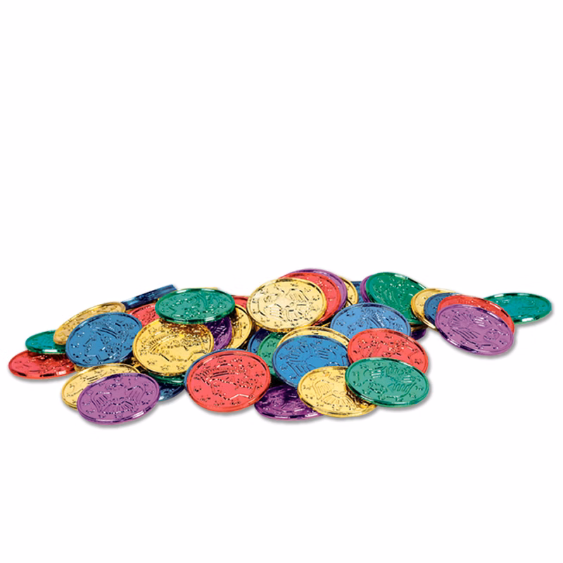 Plastic Coins with Embossed Design