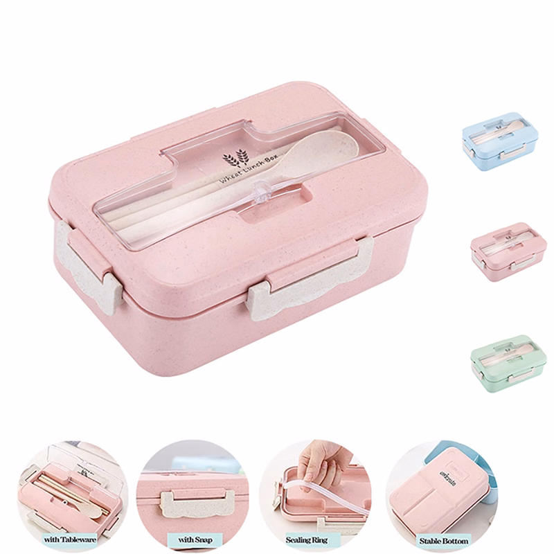 1000ml Wheat Straw Bento Box