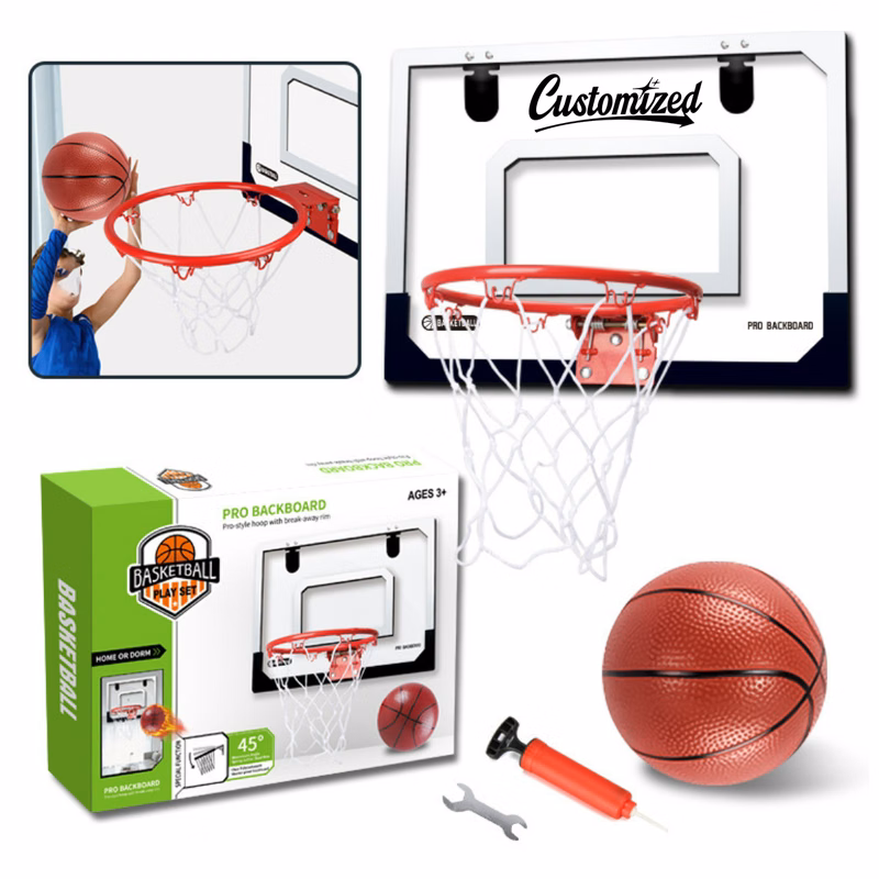 Mini Indoor Basketball Hoop Set with Ball and Pump