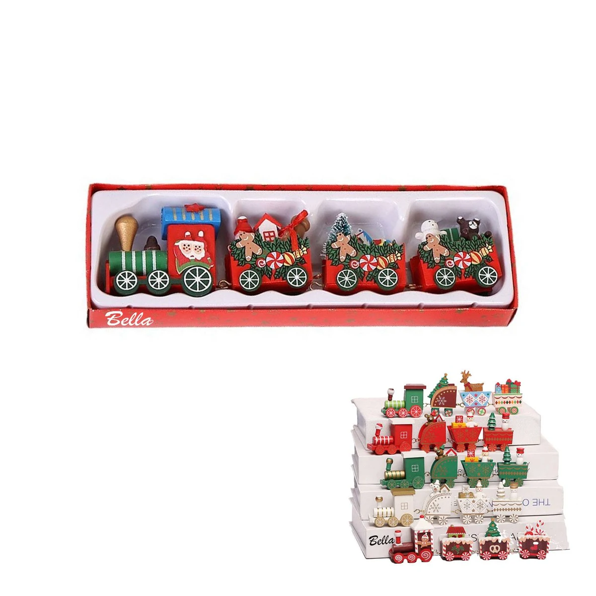 Christmas Wooden Train Decoration 1