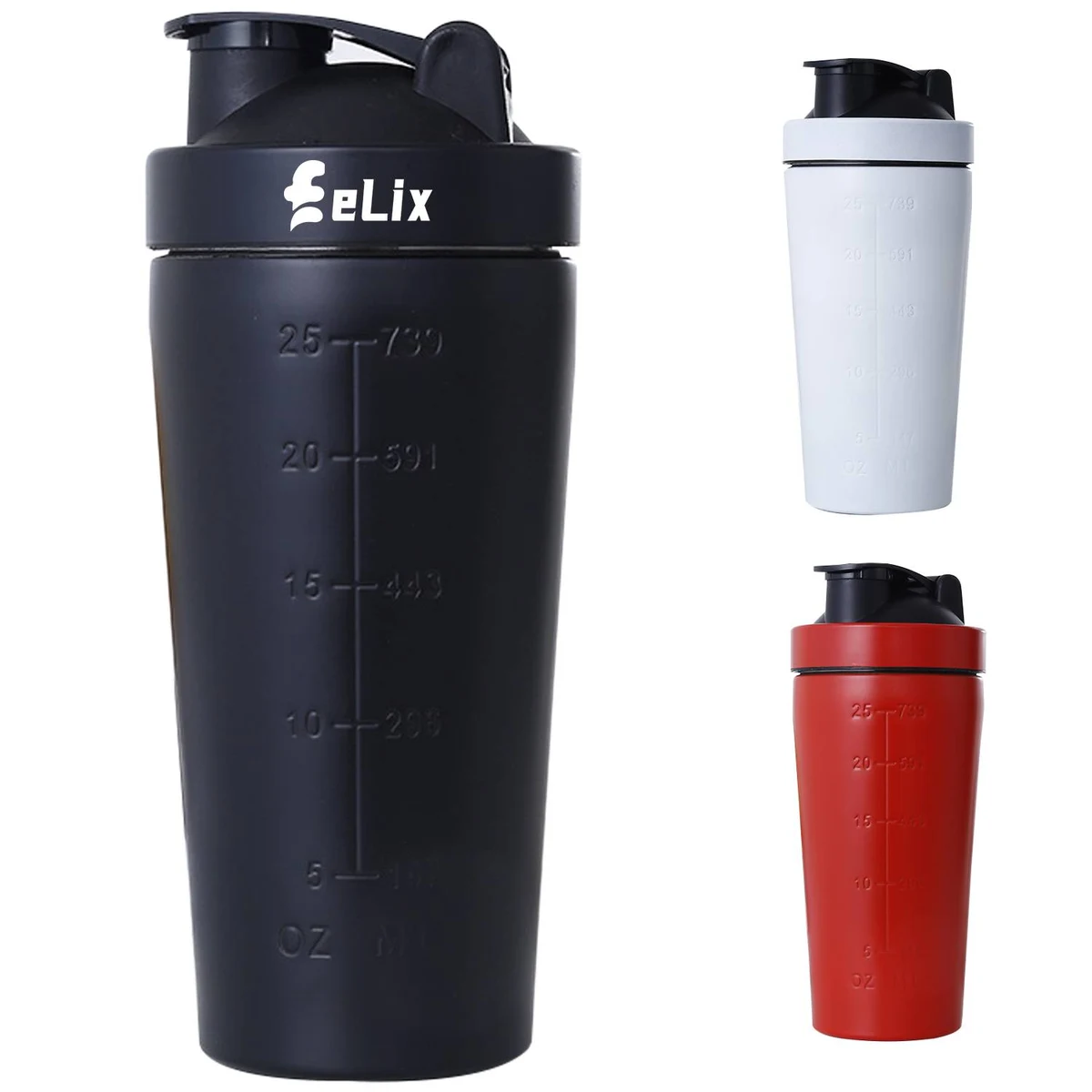 Stainless Steel Shaker Bottle w/ Measurement Markings, custom water bottle with logo imprint 1