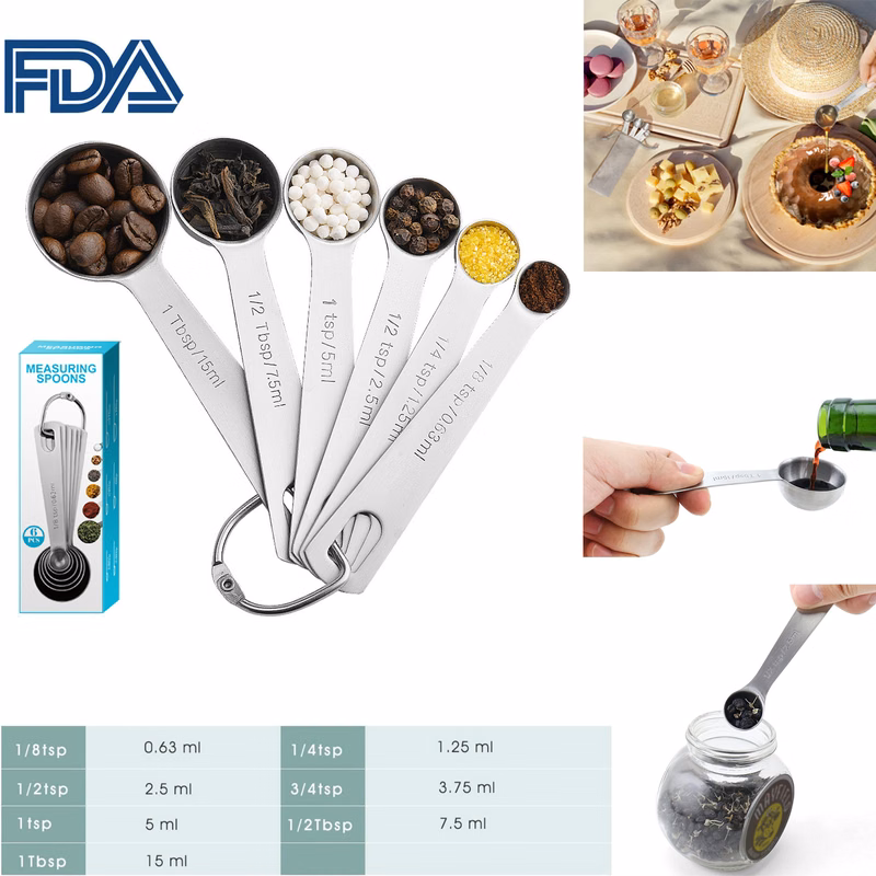 18/8 Stainless Steel Measuring Spoons