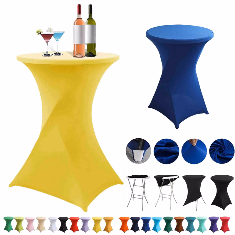 Round Table Cover Four Way Tight Fitted Stretch Tablecloth