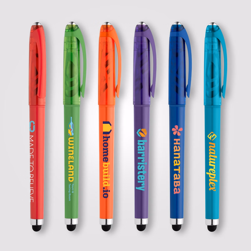 Prism Recycled Plastic Fidget Ball Stylus Gel Pen